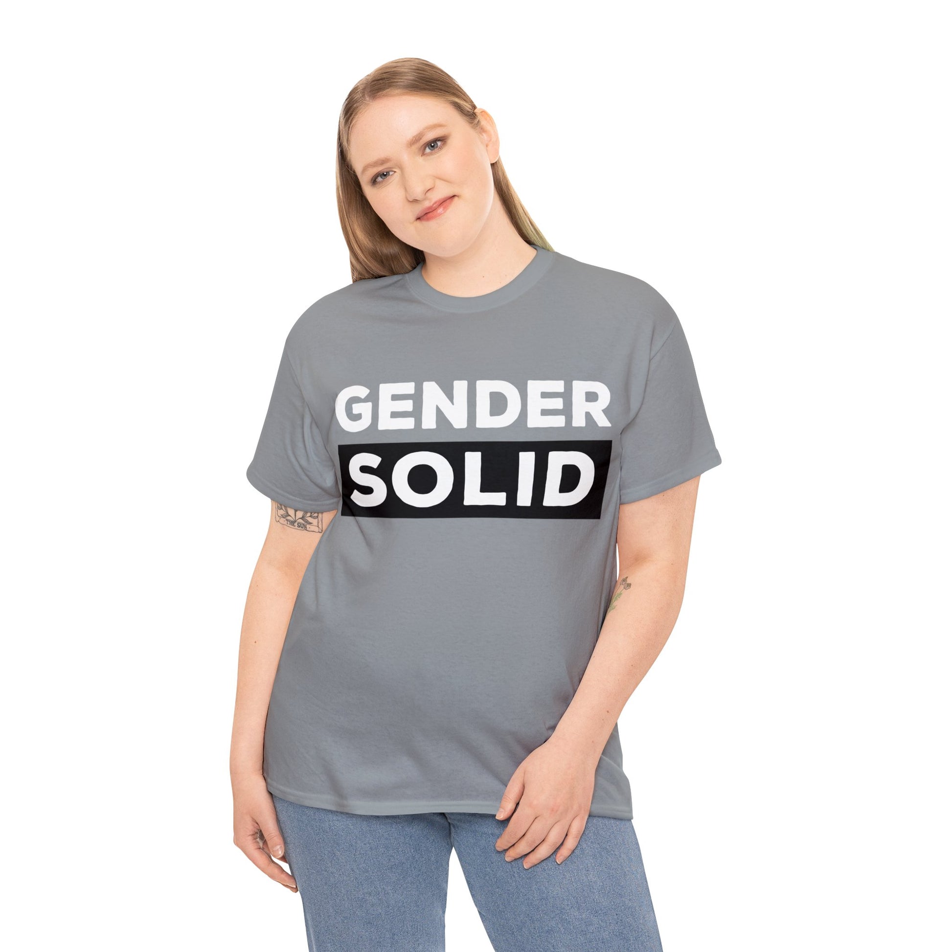 Gender Solid Unisex Heavy Cotton Tee-T-Shirt-PureDesignTees