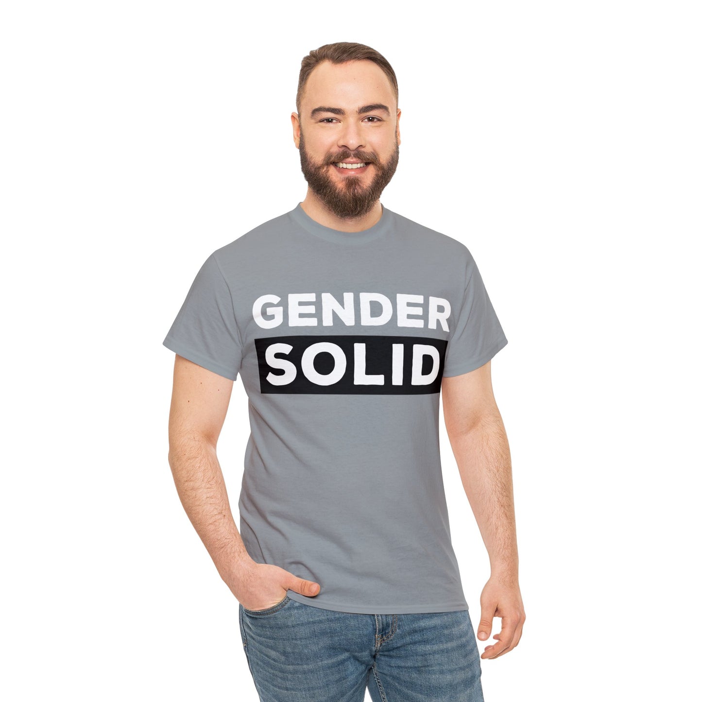 Gender Solid Unisex Heavy Cotton Tee-T-Shirt-PureDesignTees