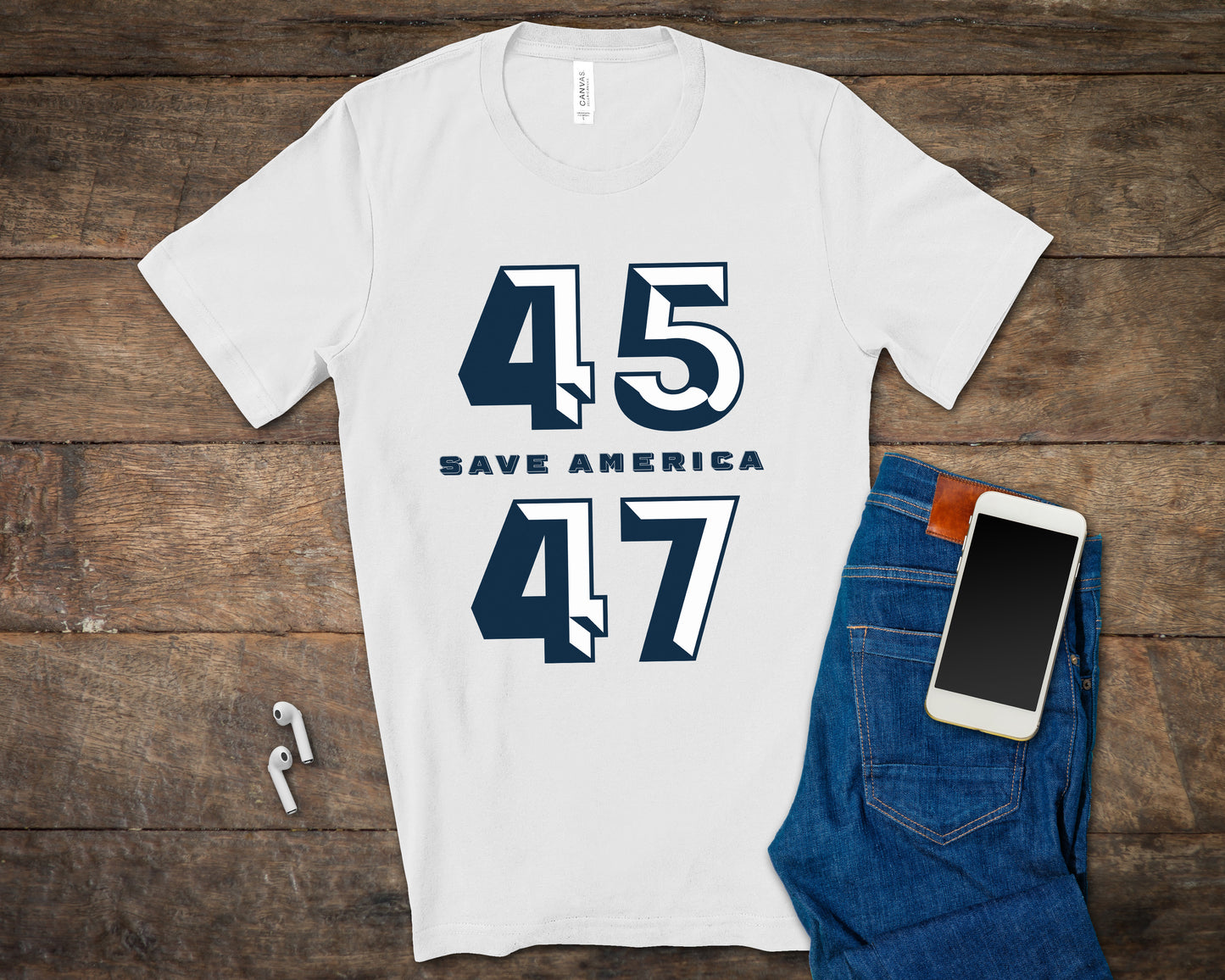 Trump 45 47 T-shirt, Save America tshirt, Donald Trump MAGA election 2024-T-Shirts-PureDesignTees