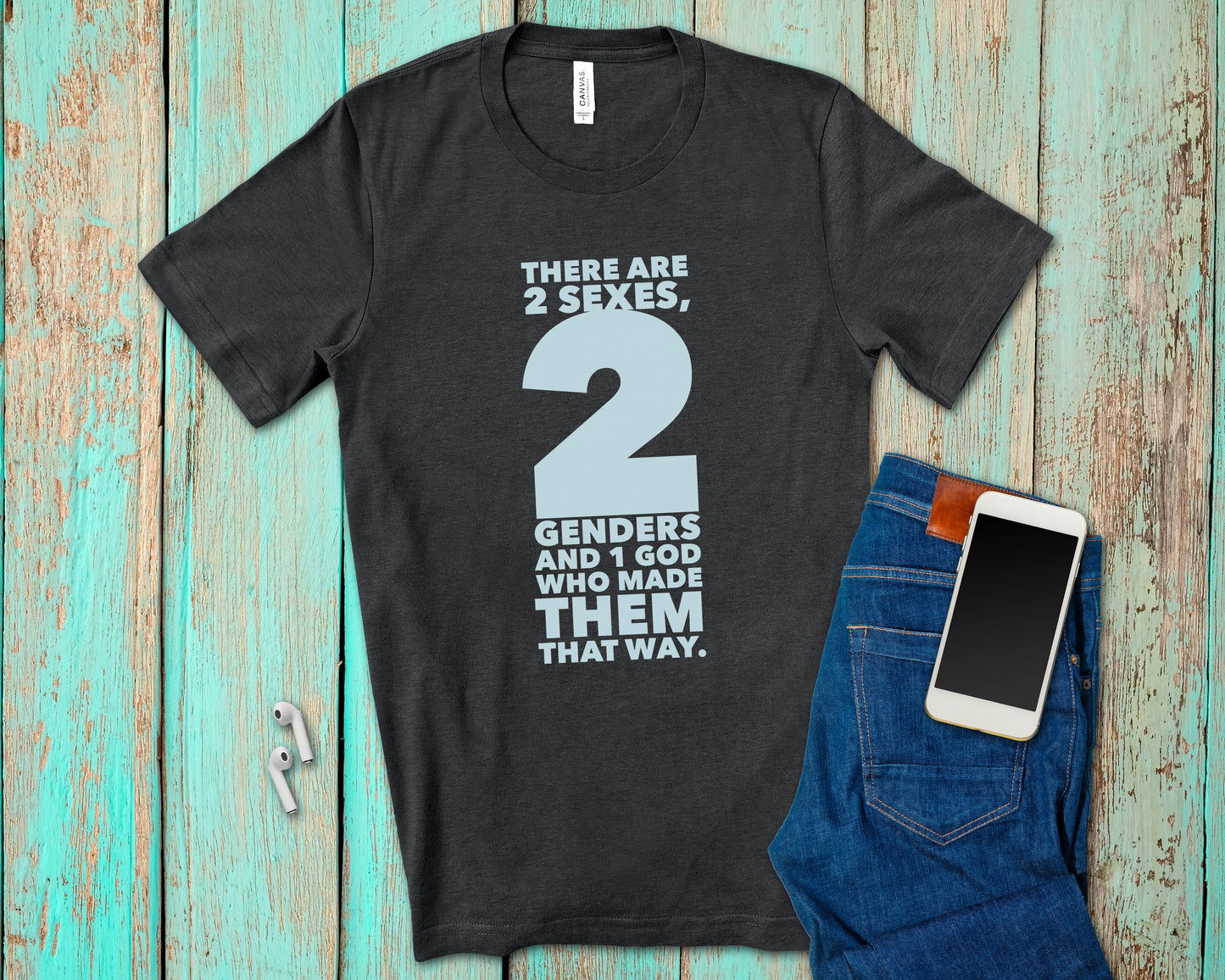 2 Genders 2 Sexes Biological fact about gender tshirt, tshirt for Christian-T-Shirts-PureDesignTees