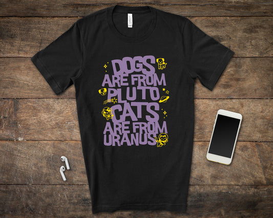 Funny Dog and Cat Tshirt, difference between dogs and cats for dog mom or dog dad-T-Shirts-PureDesignTees