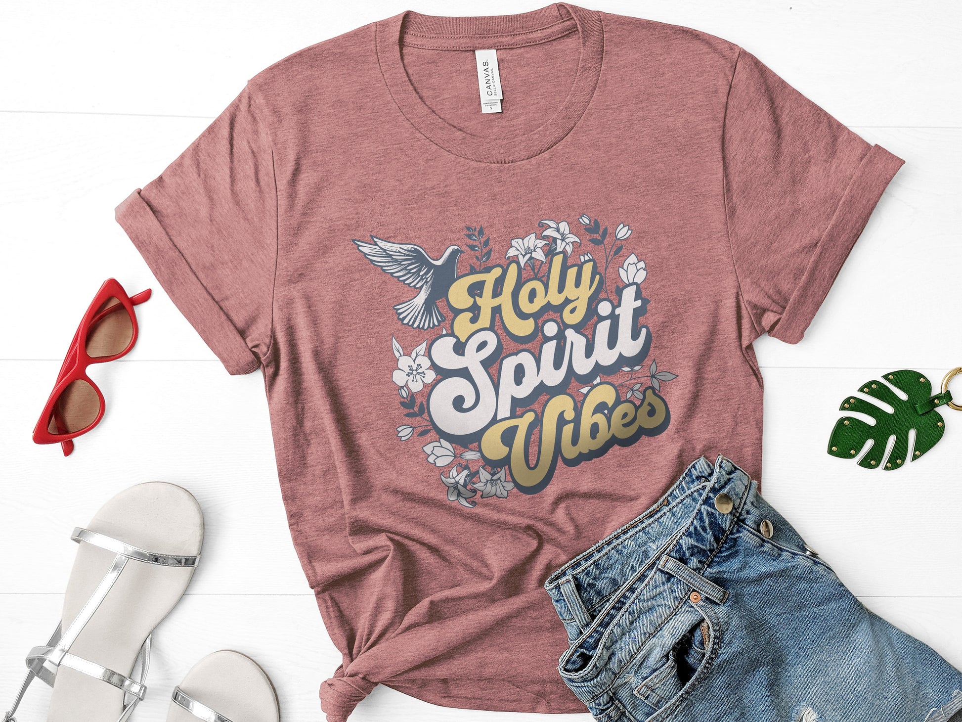 Christian Tshirt for Spirit Filled Believers, Holy Spirit Vibes, Retro Christian tee-T-Shirts-PureDesignTees