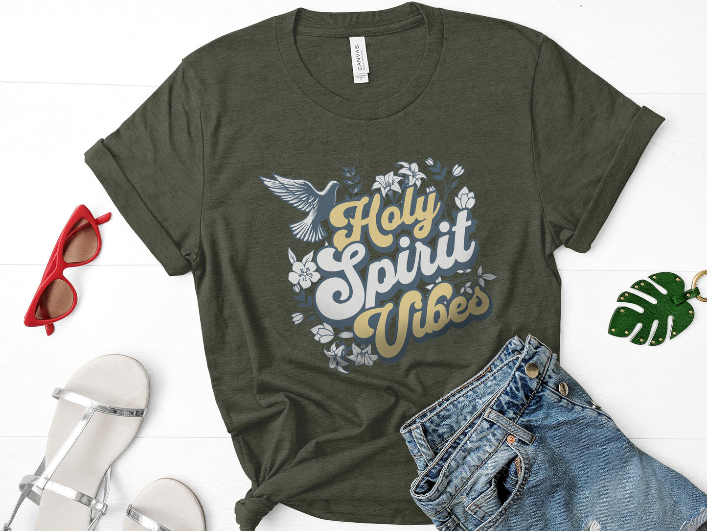 Christian Tshirt for Spirit Filled Believers, Holy Spirit Vibes, Retro Christian tee-T-Shirts-PureDesignTees