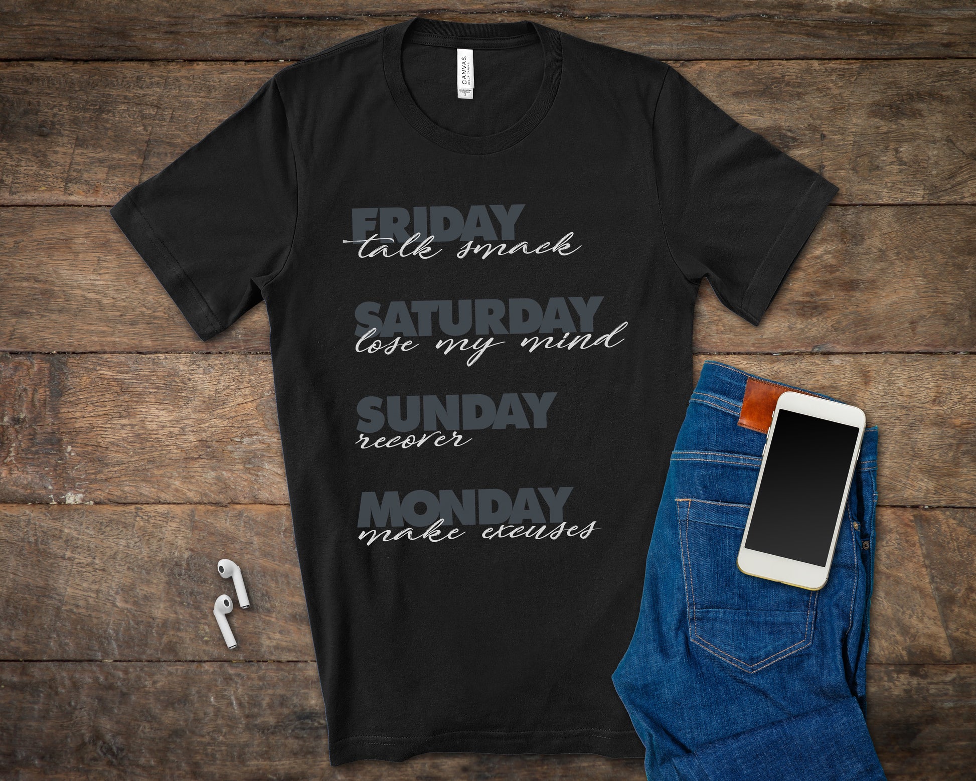 Funny College Football Schedule T-shirt-T-Shirts-PureDesignTees