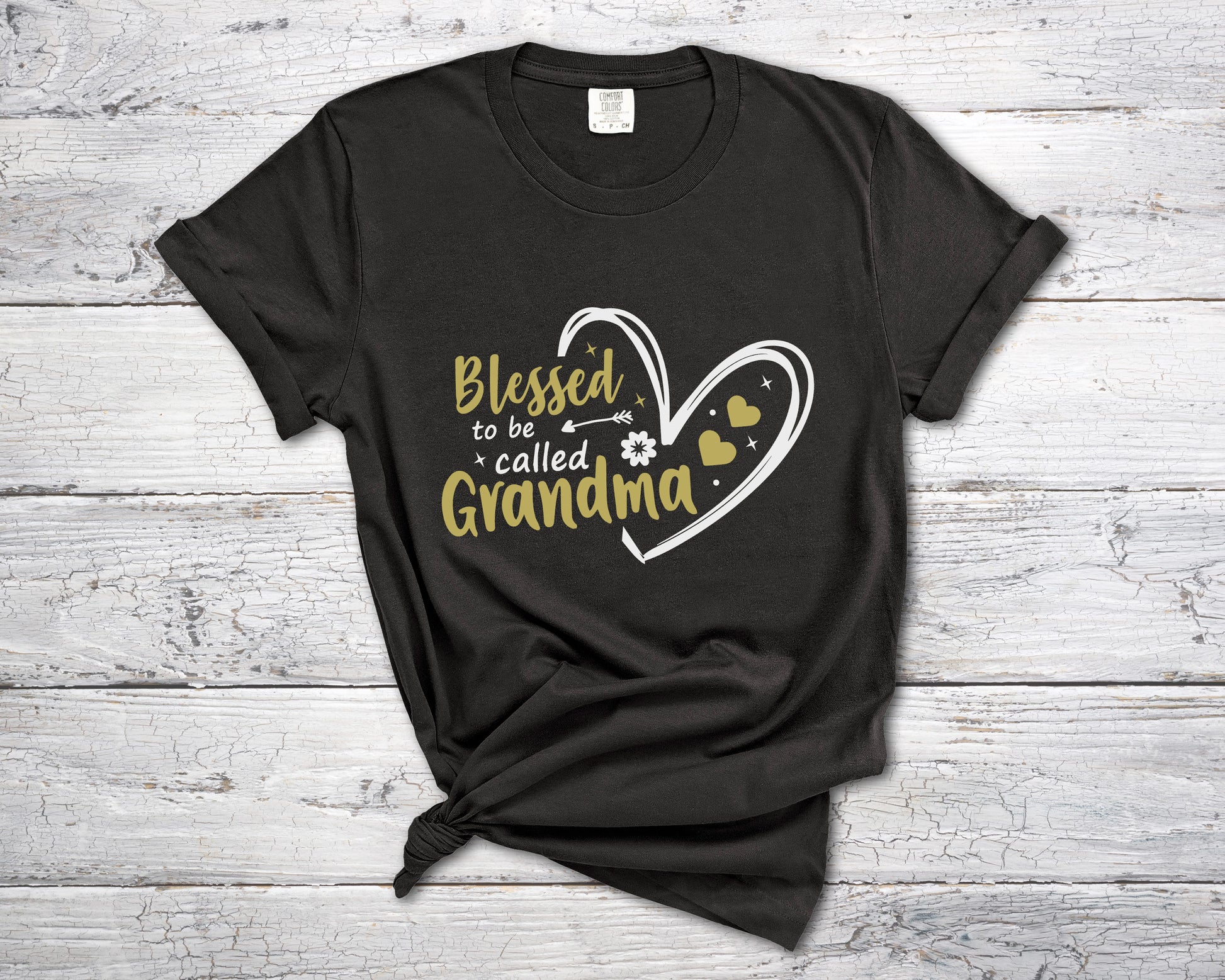 Blessed Grandma Comfort Colors T-shirt-T-Shirts-PureDesignTees