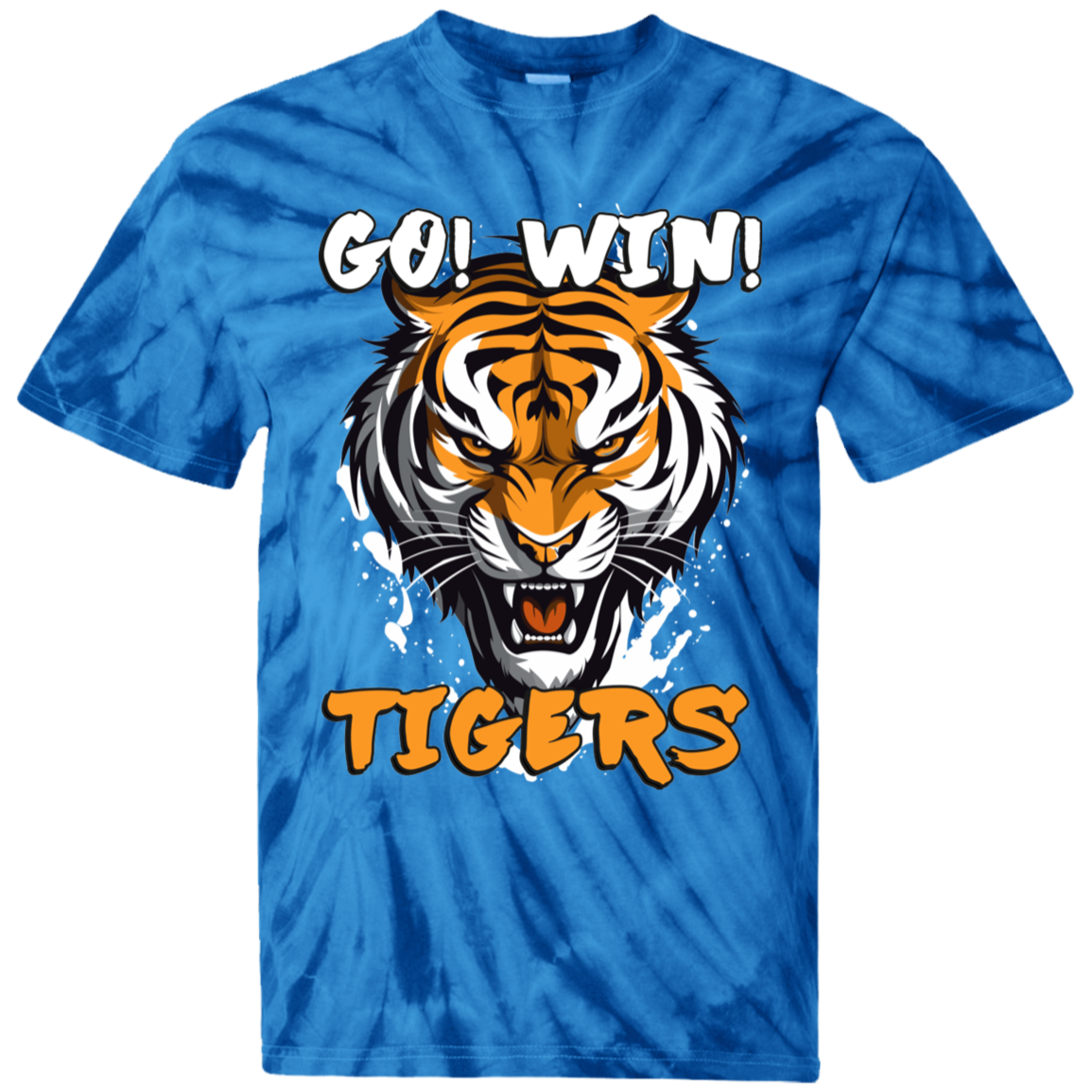 Go Win Tigers Youth Tie Dye T-Shirt for Tiger Fans-T-Shirts-PureDesignTees