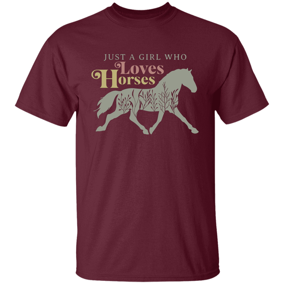 Girl Who Loves Horses Youth T-shirt-T-Shirts-PureDesignTees