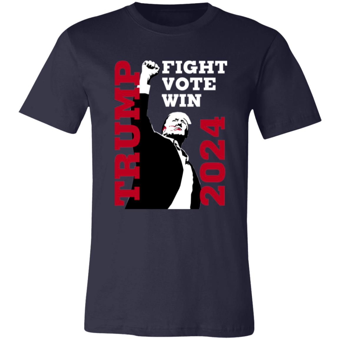 Trump 2024 Fight Vote Win 2024 Election T-Shirt-T-Shirts-PureDesignTees