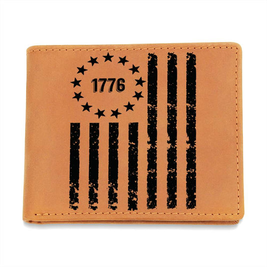 1776 Patriot Leather Wallet-Jewelry-PureDesignTees