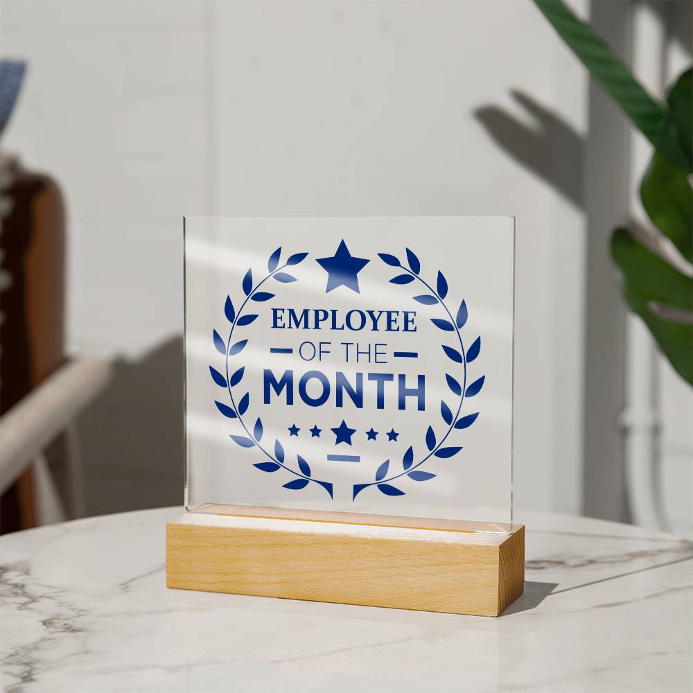 Employee of the Month Plaque for Rewarding Employees, Business Decor, Plaque, Office Decor-Jewelry-PureDesignTees