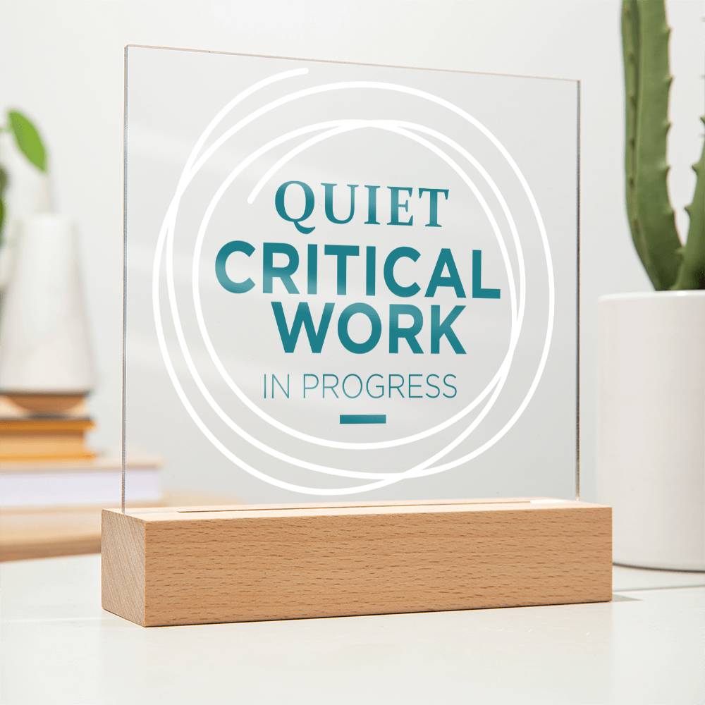 Quiet Acrylic Plaque for Office Decor-Jewelry-PureDesignTees