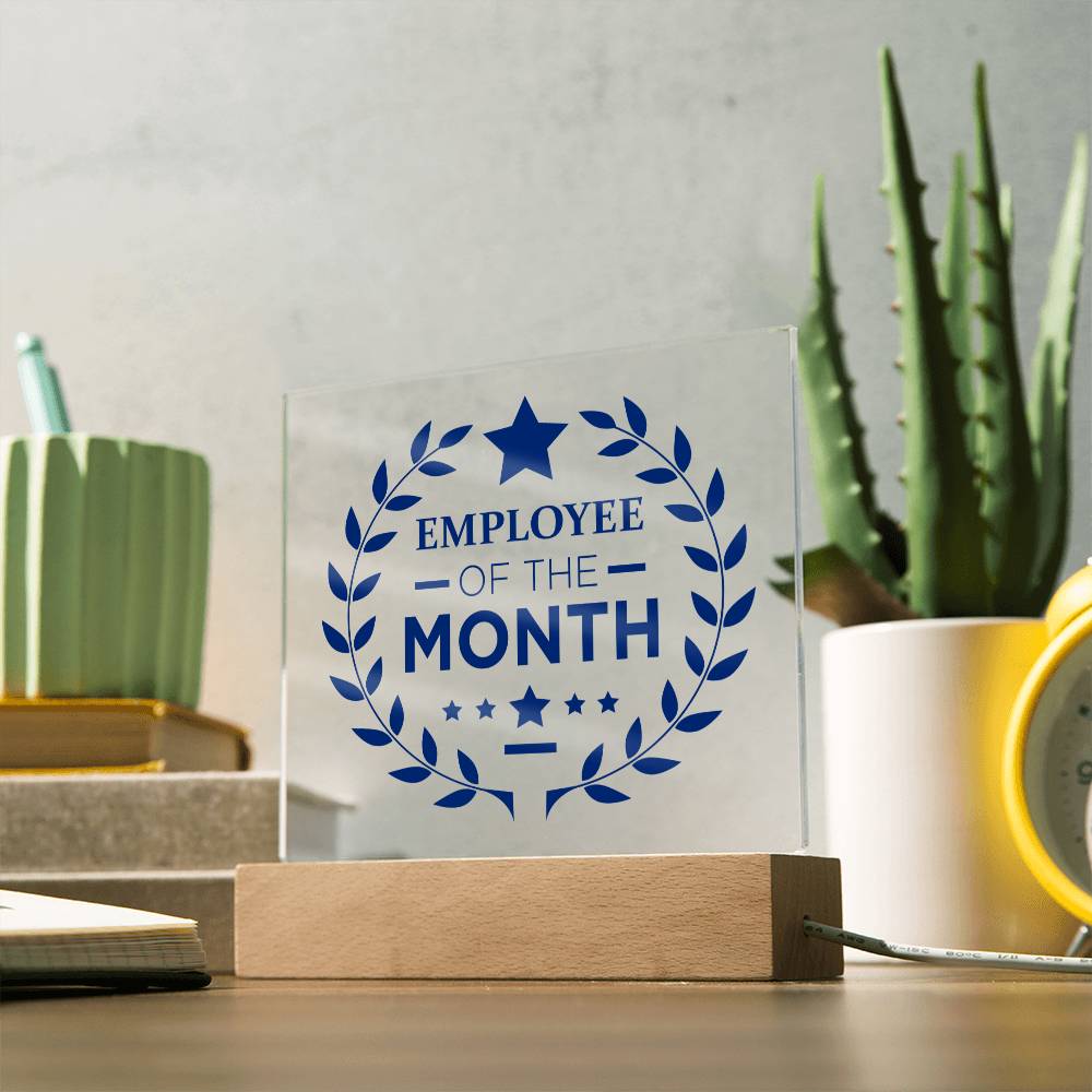 Employee of the Month Plaque for Rewarding Employees, Business Decor, Plaque, Office Decor-Jewelry-PureDesignTees