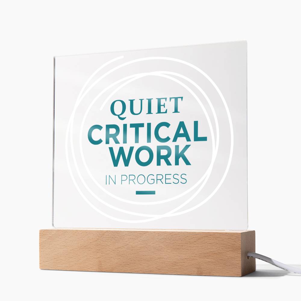 Quiet Acrylic Plaque for Office Decor-Jewelry-PureDesignTees