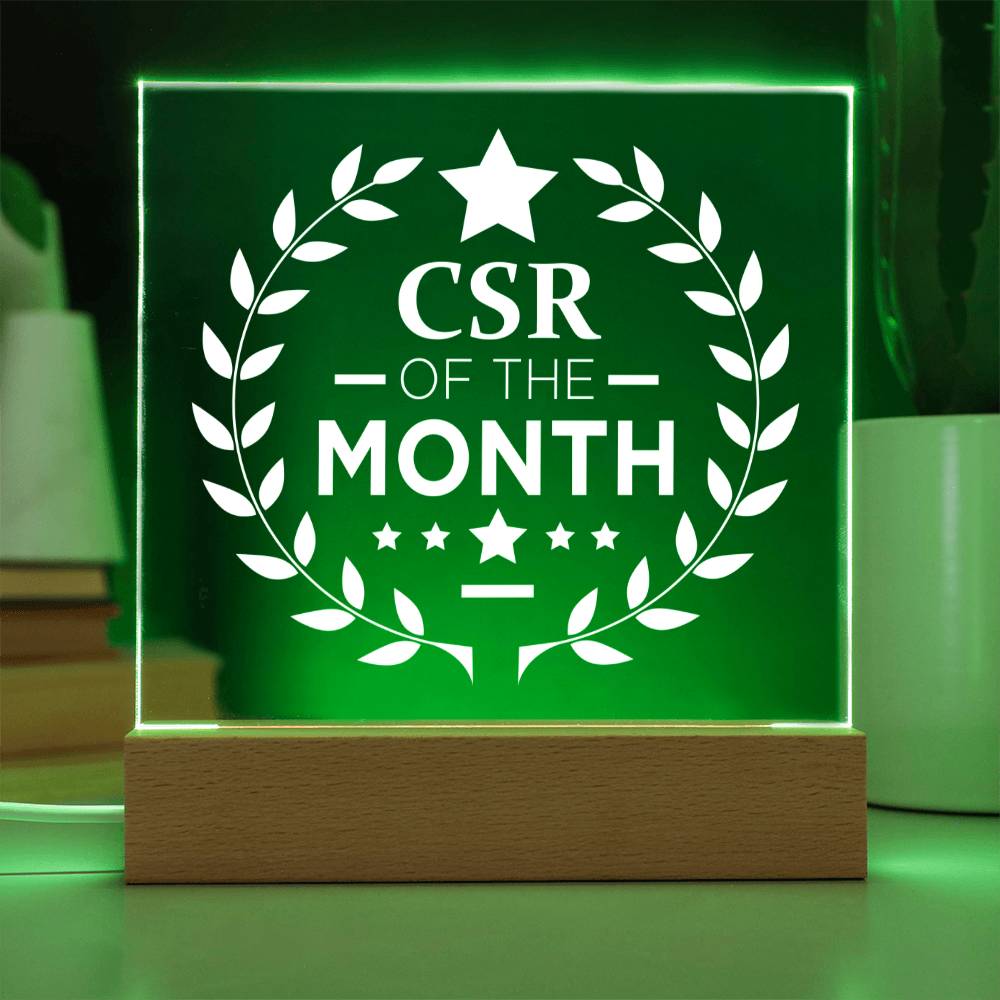 CSR of the Month Award Acrylic Plaque Office Decor for Business-Jewelry-PureDesignTees