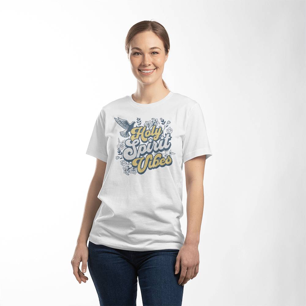 Holy Spirit Vibes Christian T-Shirt Gift for Choir Gift for Christian Mom-T-Shirt-PureDesignTees