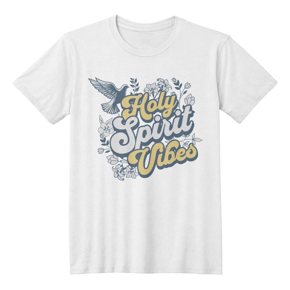 Holy Spirit Vibes Christian T-Shirt Gift for Choir Gift for Christian Mom-T-Shirt-PureDesignTees