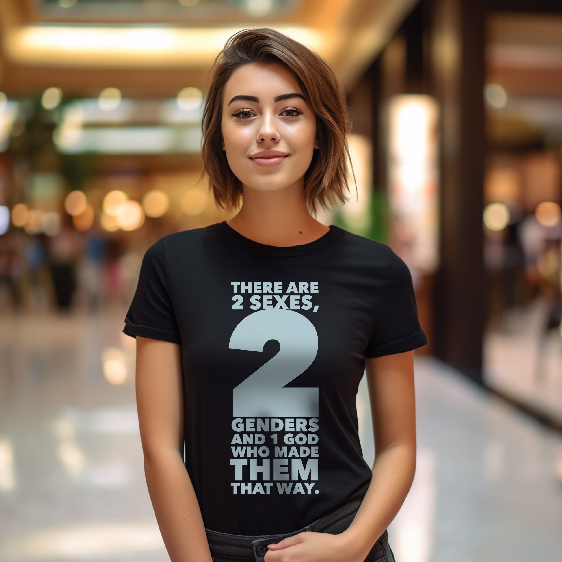 2 Genders 2 Sexes Biological fact about gender tshirt, tshirt for Christian-T-Shirts-PureDesignTees