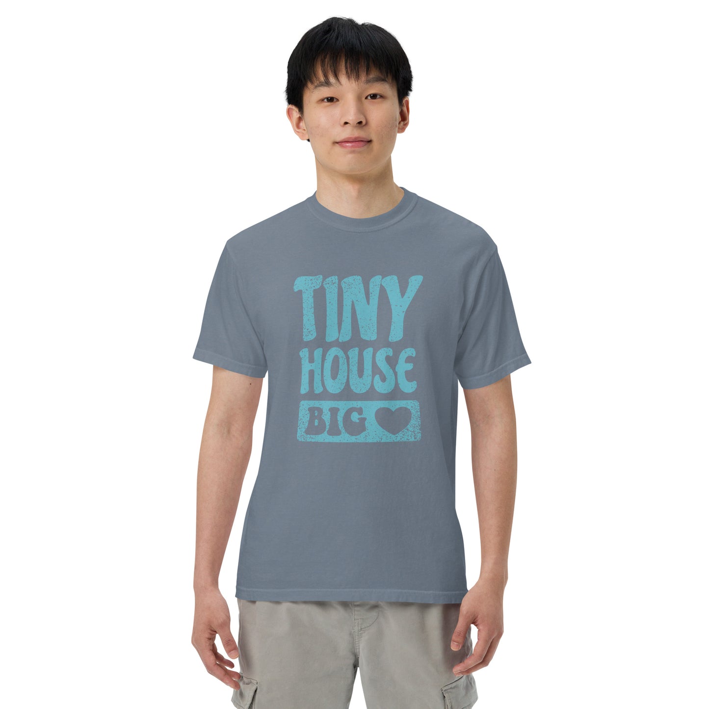 Tiny House Big Heart Unisex garment-dyed heavyweight Comfort Colors t-shirt-T-Shirt-PureDesignTees