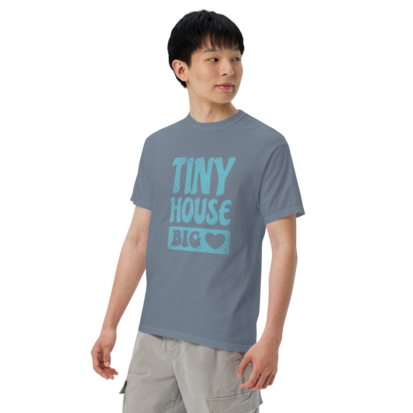 Tiny House Big Heart Unisex garment-dyed heavyweight Comfort Colors t-shirt-T-Shirt-PureDesignTees