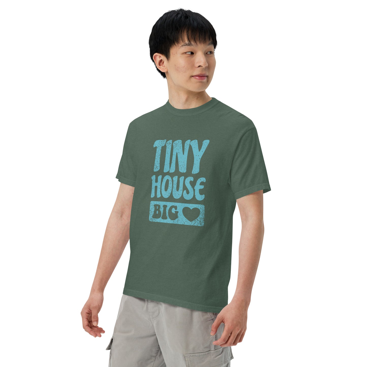 Tiny House Big Heart Unisex garment-dyed heavyweight Comfort Colors t-shirt-T-Shirt-PureDesignTees