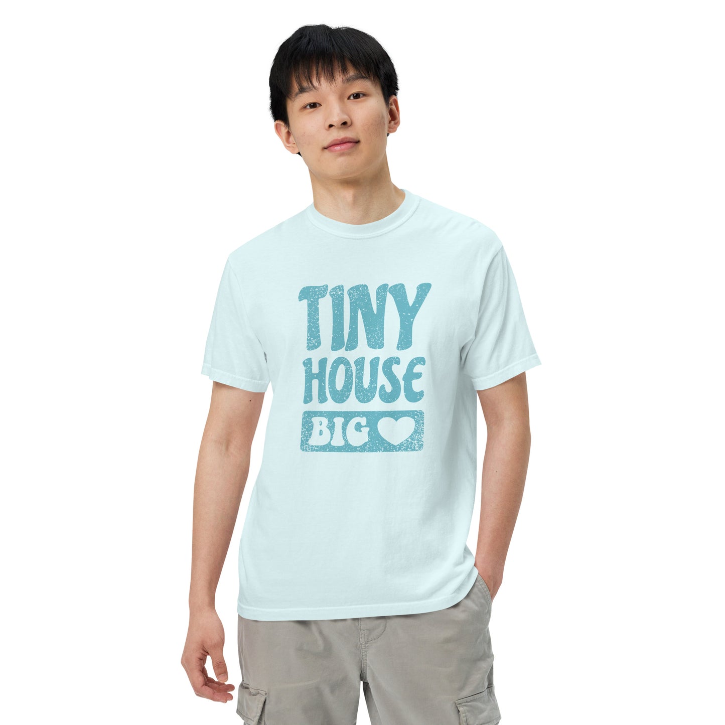 Tiny House Big Heart Unisex garment-dyed heavyweight Comfort Colors t-shirt-T-Shirt-PureDesignTees