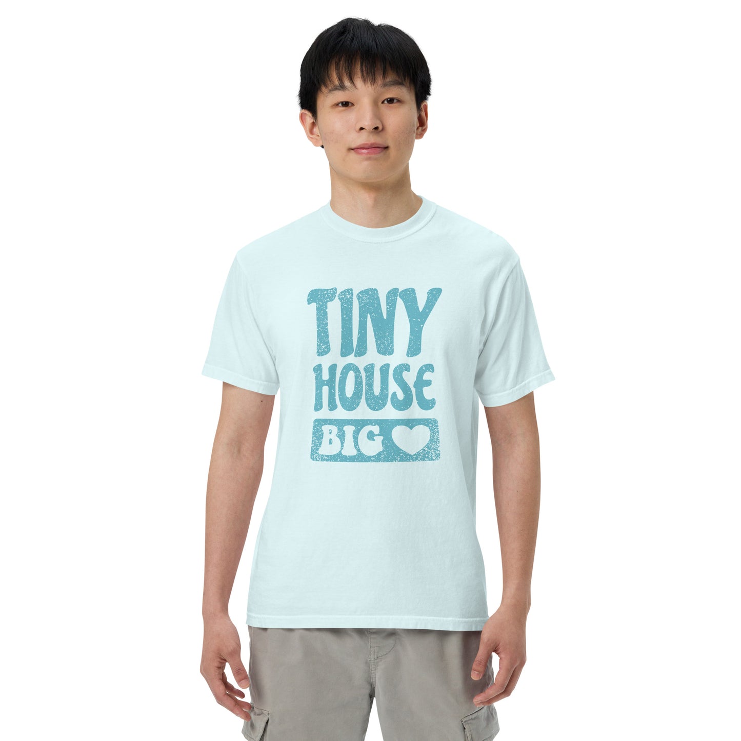 Tiny House Big Heart Unisex garment-dyed heavyweight Comfort Colors t-shirt-T-Shirt-PureDesignTees