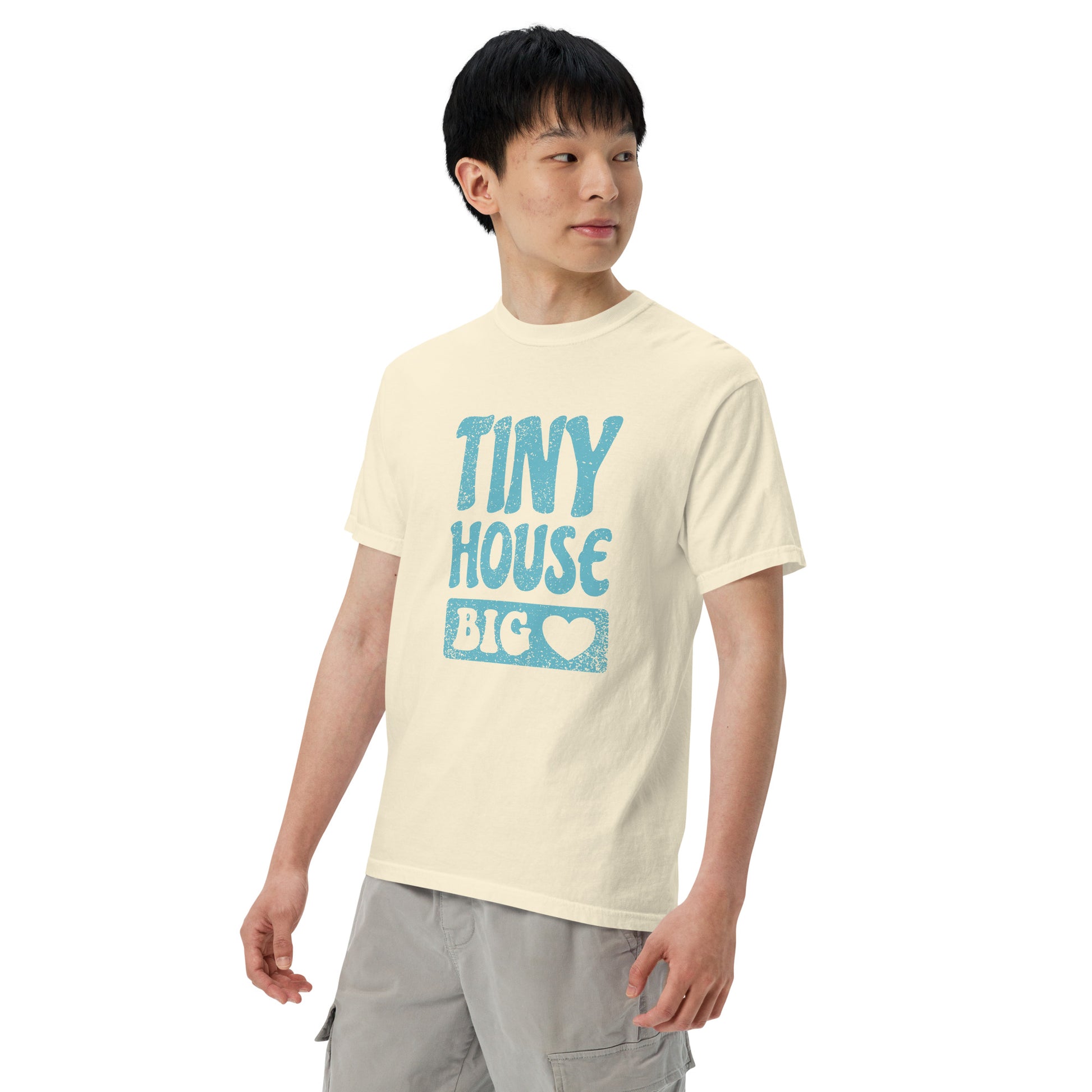 Tiny House Big Heart Unisex garment-dyed heavyweight Comfort Colors t-shirt-T-Shirt-PureDesignTees