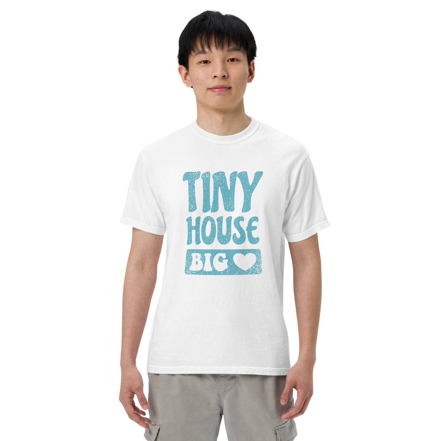 Tiny House Big Heart Unisex garment-dyed heavyweight Comfort Colors t-shirt-T-Shirt-PureDesignTees