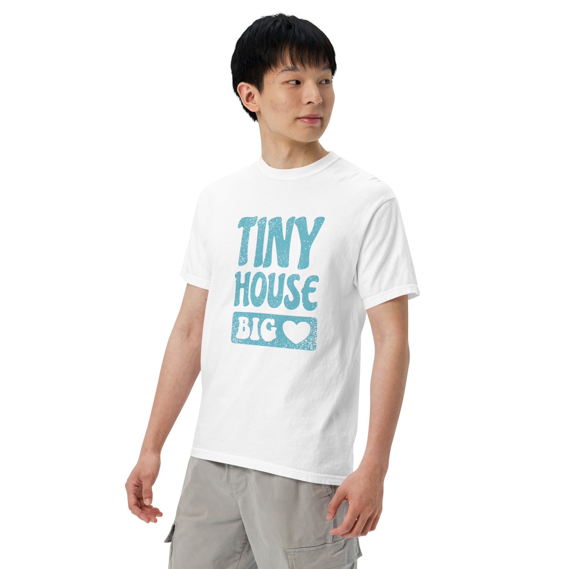 Tiny House Big Heart Unisex garment-dyed heavyweight Comfort Colors t-shirt-T-Shirt-PureDesignTees