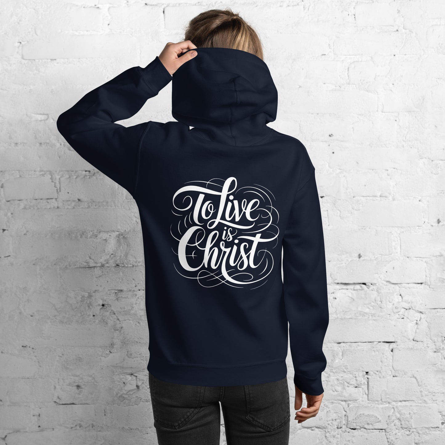 To Life is Christ Bible Quote Philippians 1:21 Christian Unisex Hoodie-Hoodie-PureDesignTees