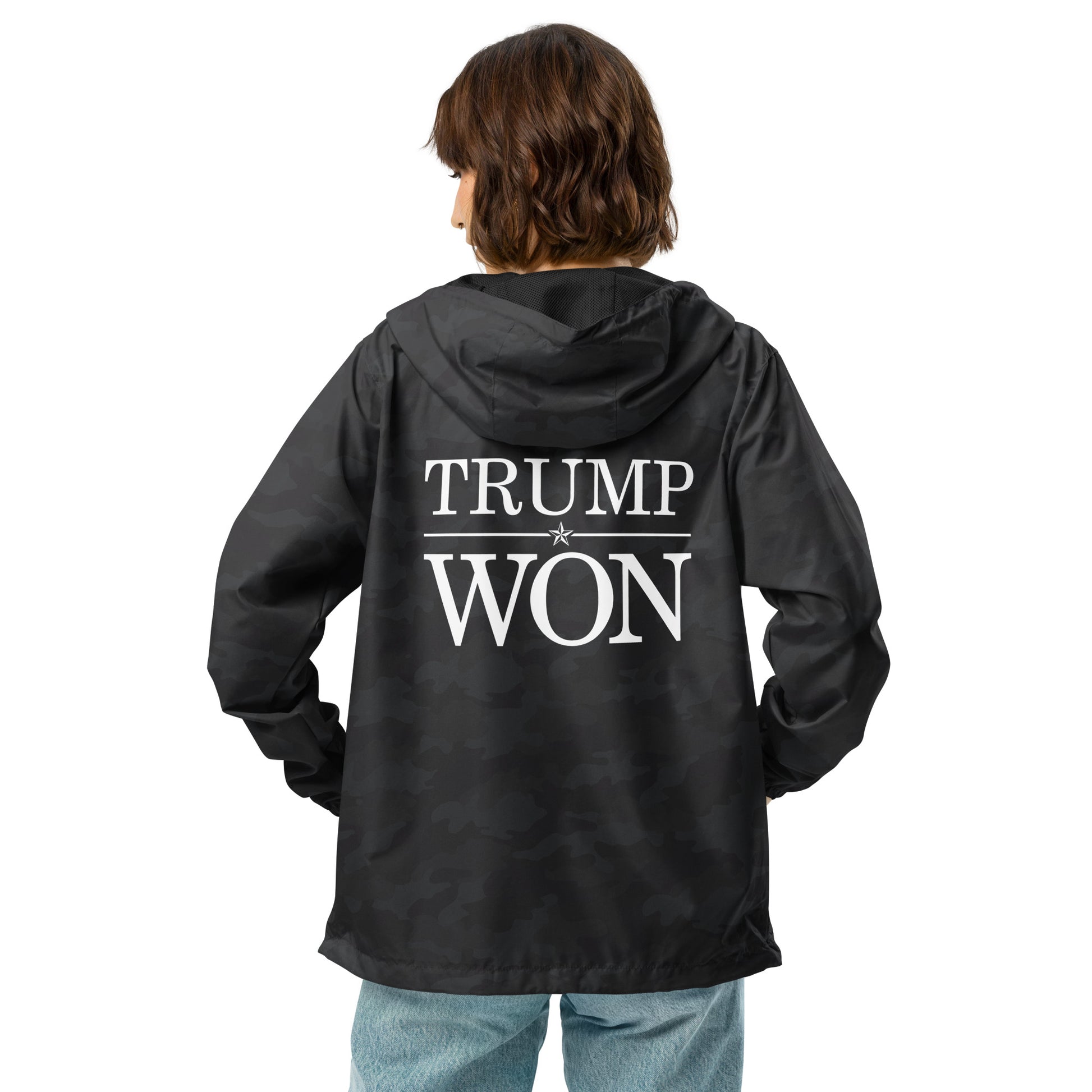 Trump Won Unisex lightweight zip up windbreaker-PureDesignTees