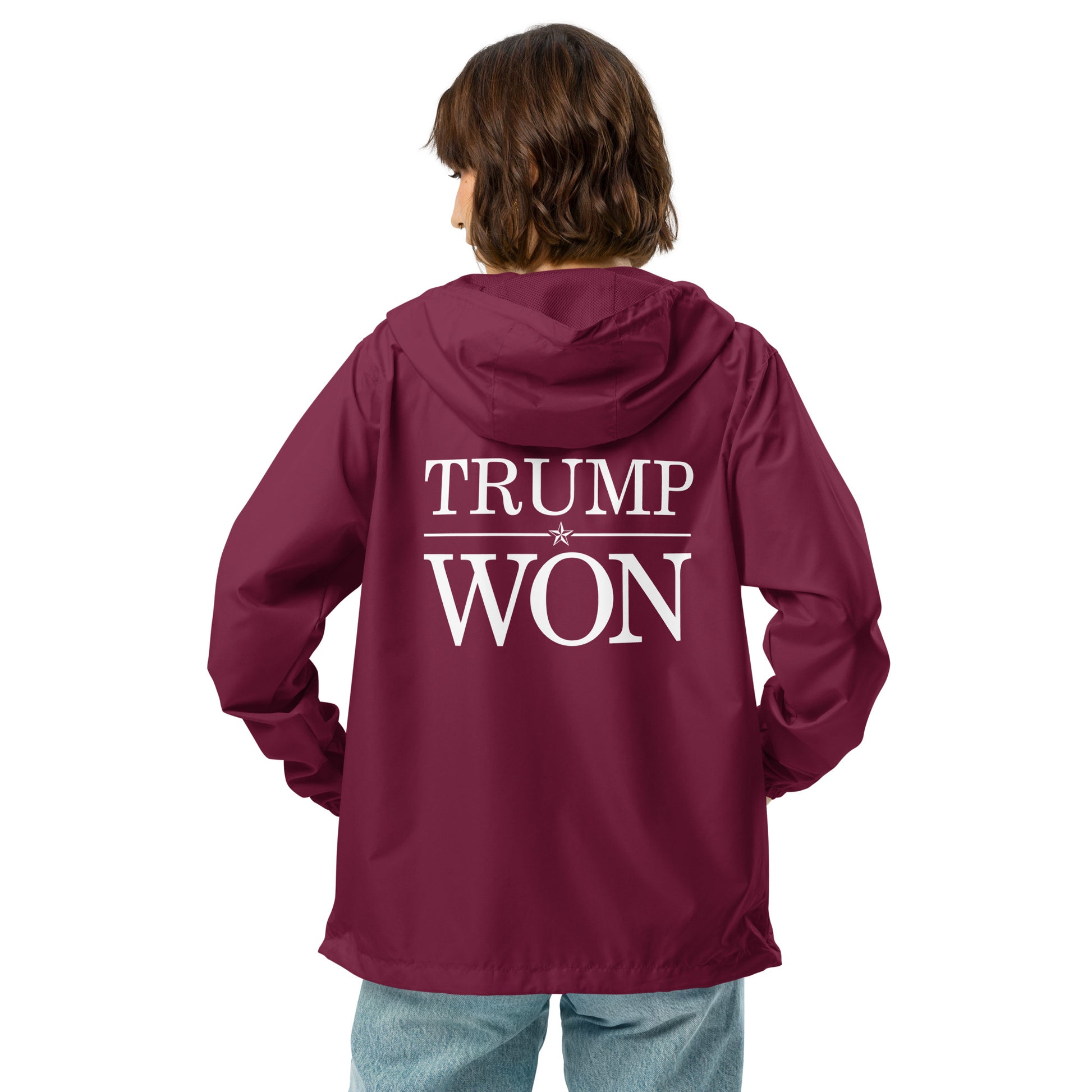 Trump Won Unisex lightweight zip up windbreaker-PureDesignTees