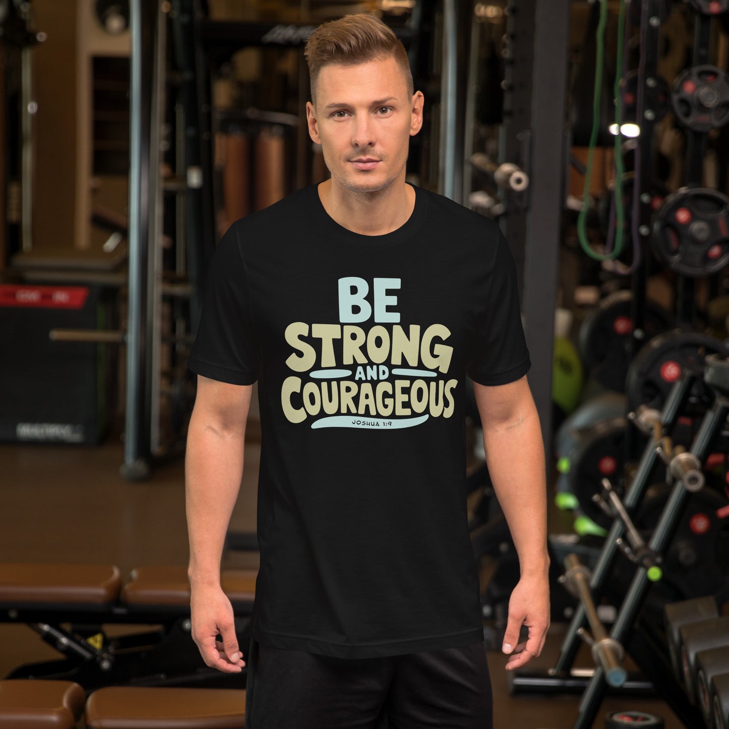 Be Strong and Courageous Bible Verse Joshua 1:9 Christian Unisex t-shirt-T-Shirt-PureDesignTees