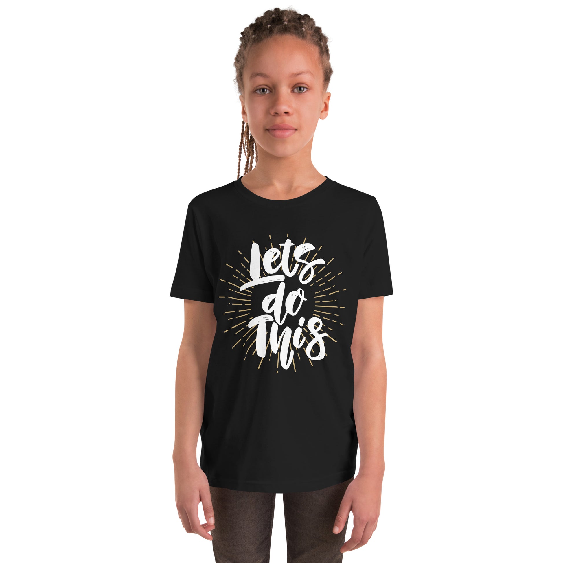 Inspirational Message Let’s Do This Youth Short Sleeve T-Shirt-Youth T-shirt-PureDesignTees