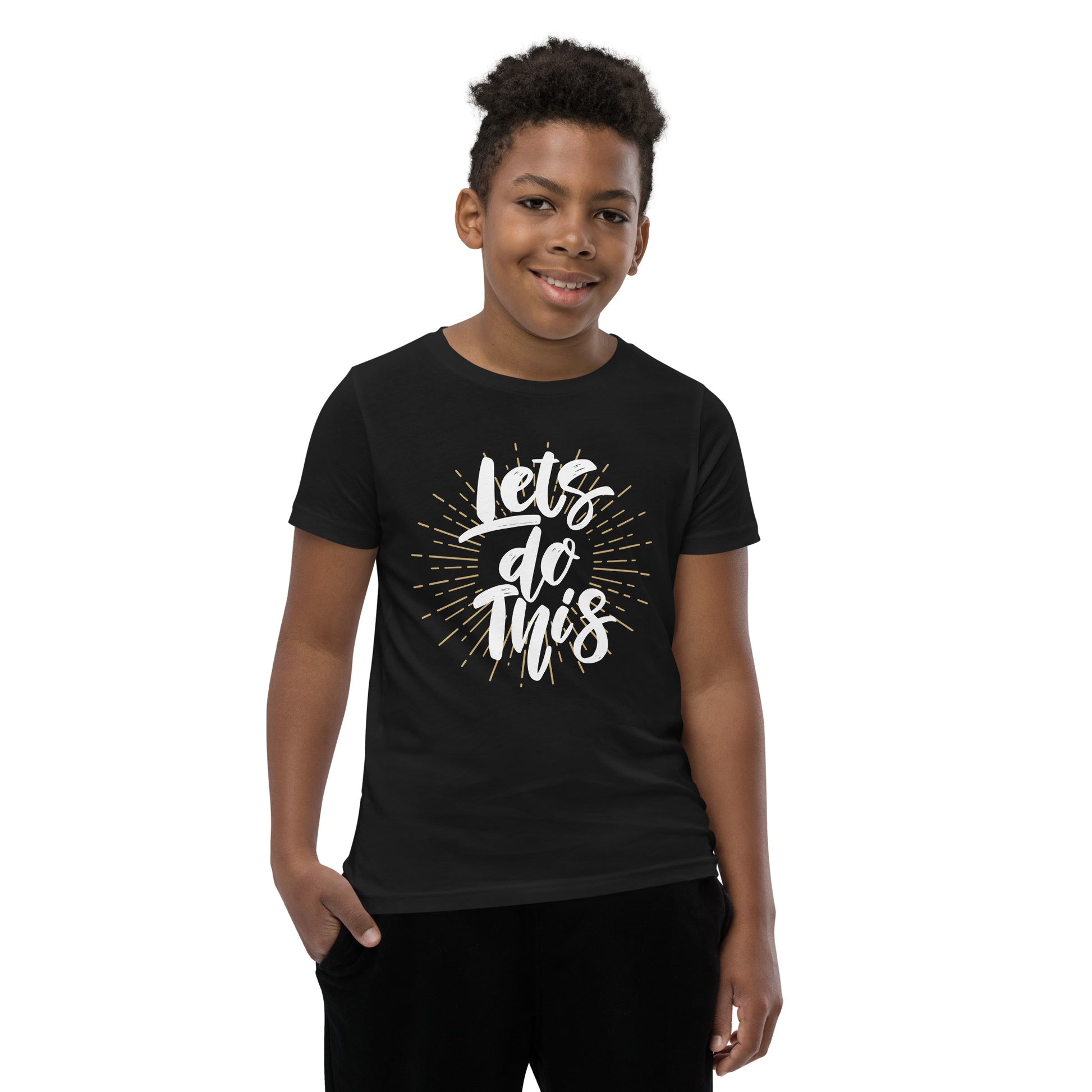 Inspirational Message Let’s Do This Youth Short Sleeve T-Shirt-Youth T-shirt-PureDesignTees