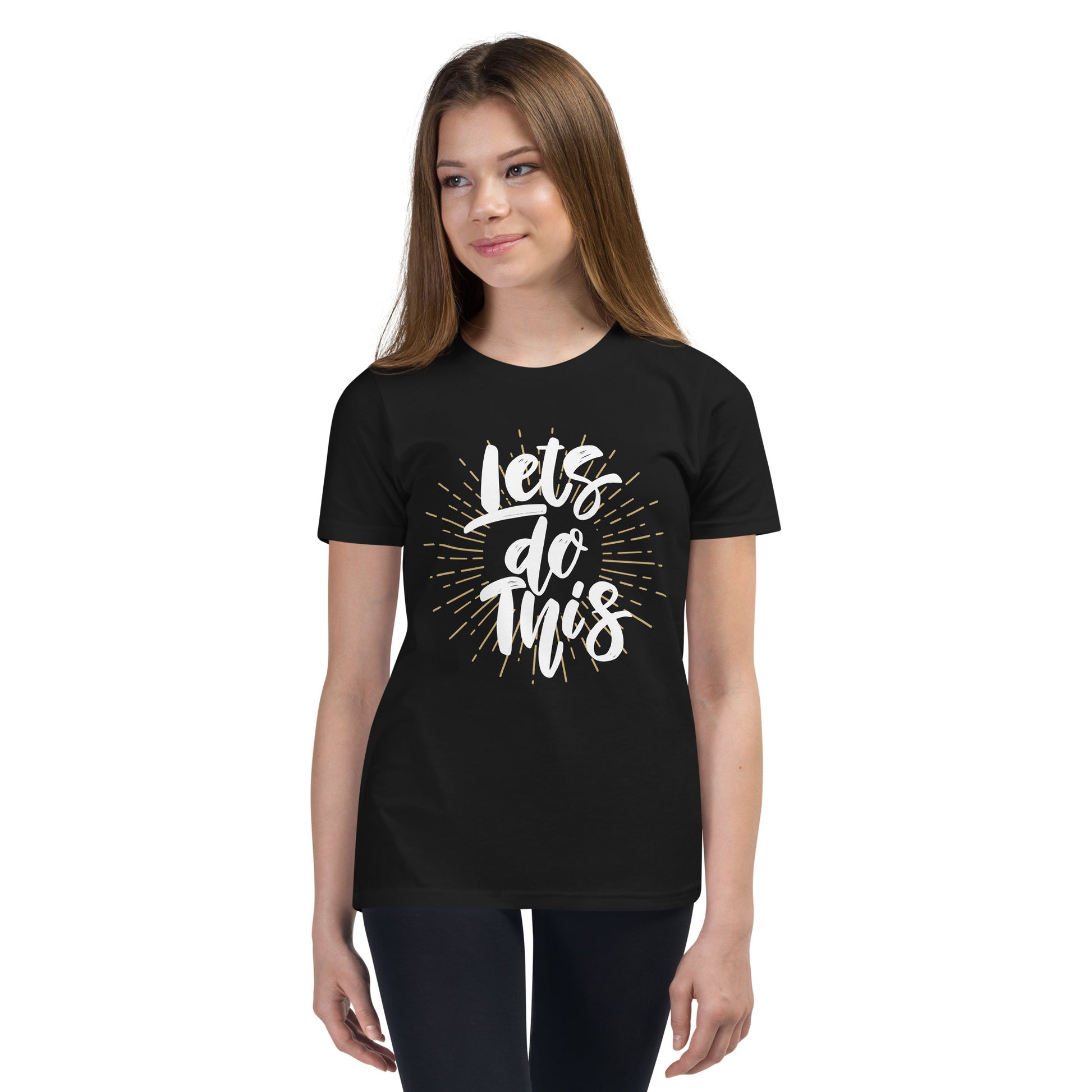 Inspirational Message Let’s Do This Youth Short Sleeve T-Shirt-Youth T-shirt-PureDesignTees