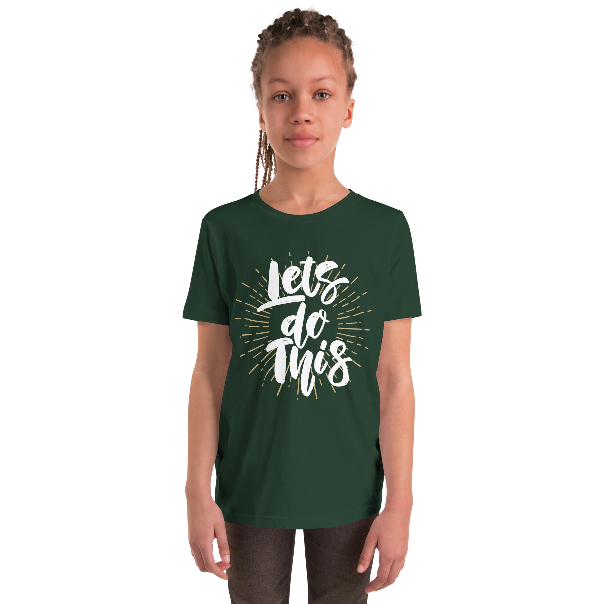 Inspirational Message Let’s Do This Youth Short Sleeve T-Shirt-Youth T-shirt-PureDesignTees