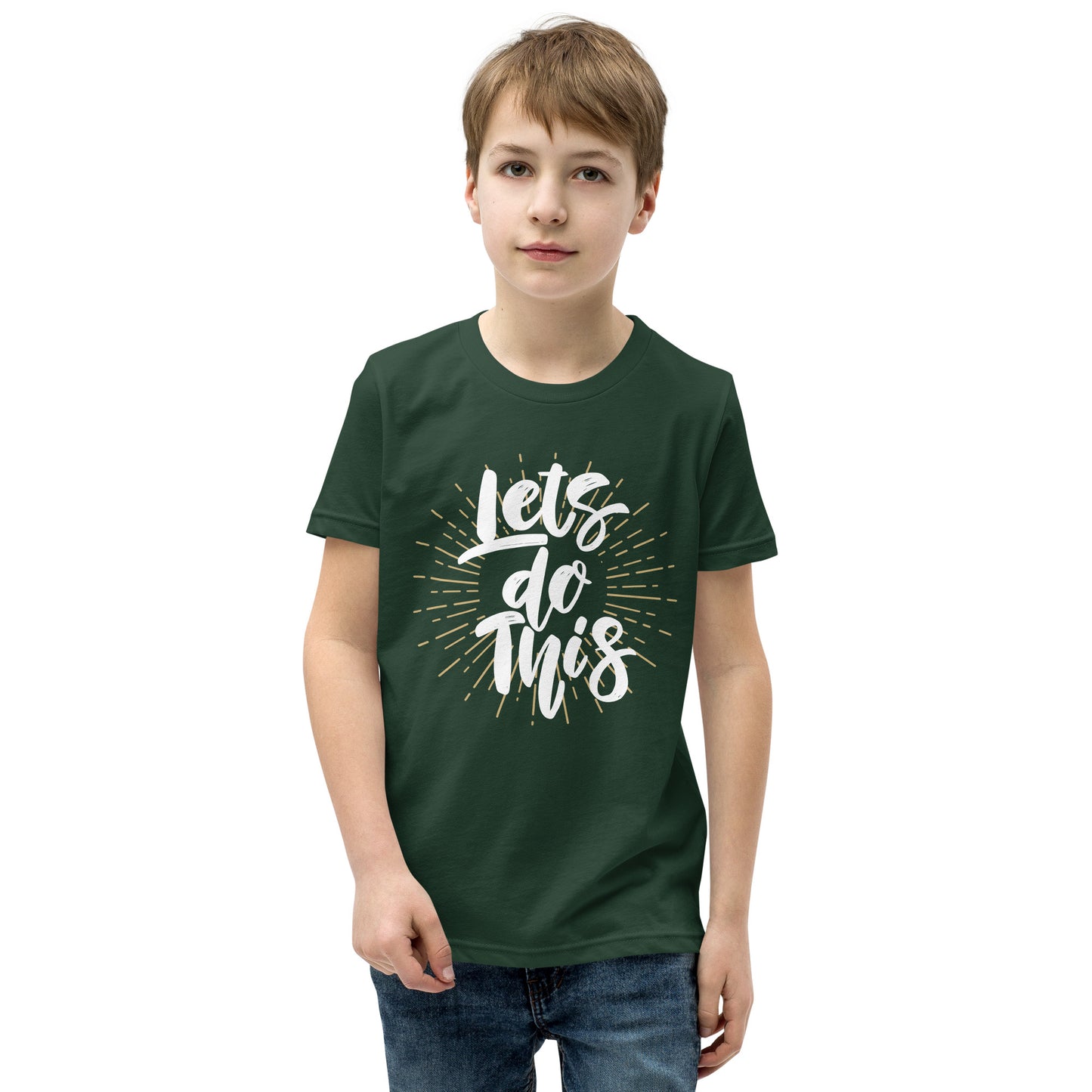 Inspirational Message Let’s Do This Youth Short Sleeve T-Shirt-Youth T-shirt-PureDesignTees