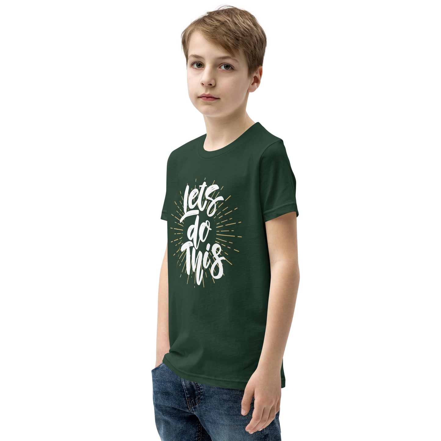 Inspirational Message Let’s Do This Youth Short Sleeve T-Shirt-Youth T-shirt-PureDesignTees