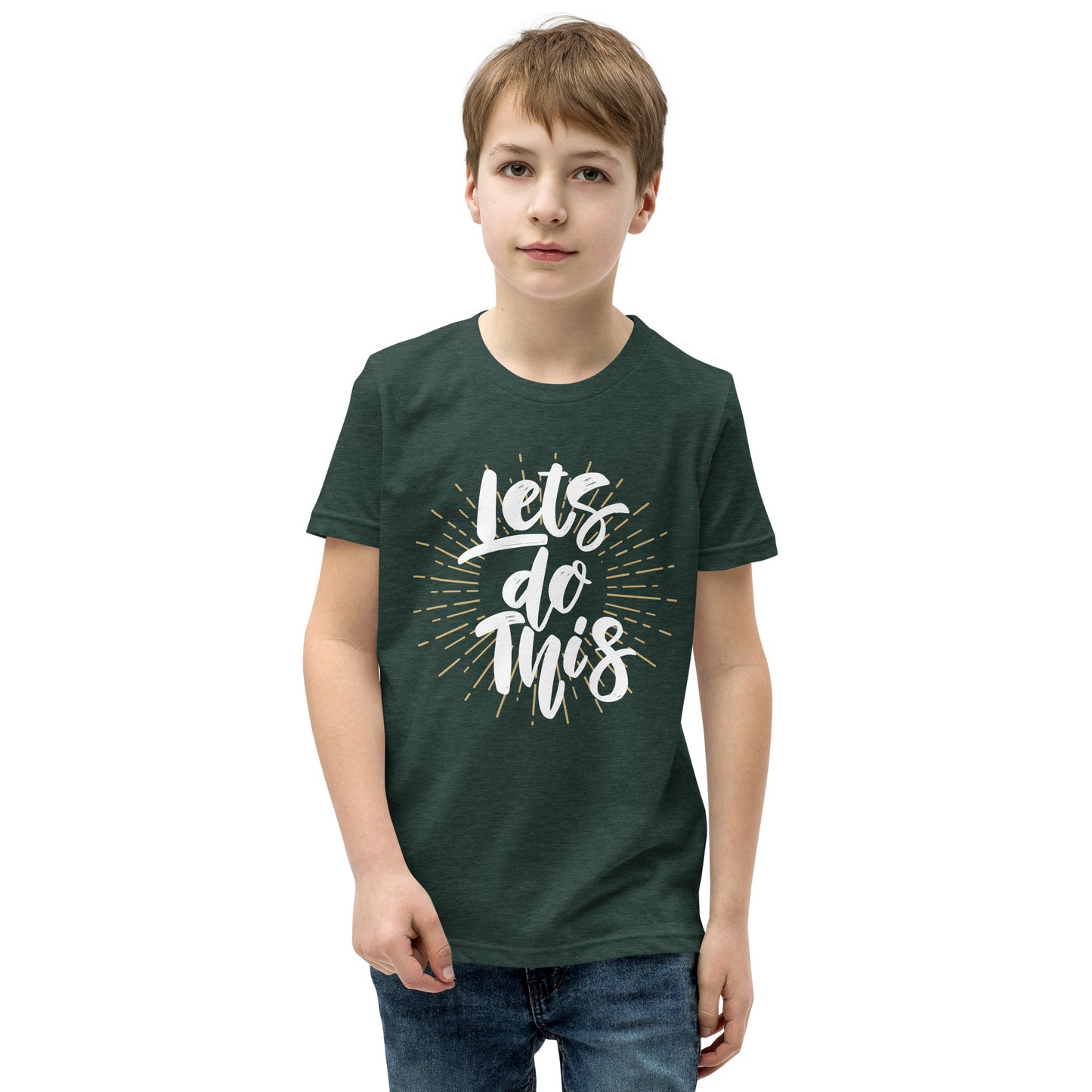 Inspirational Message Let’s Do This Youth Short Sleeve T-Shirt-Youth T-shirt-PureDesignTees