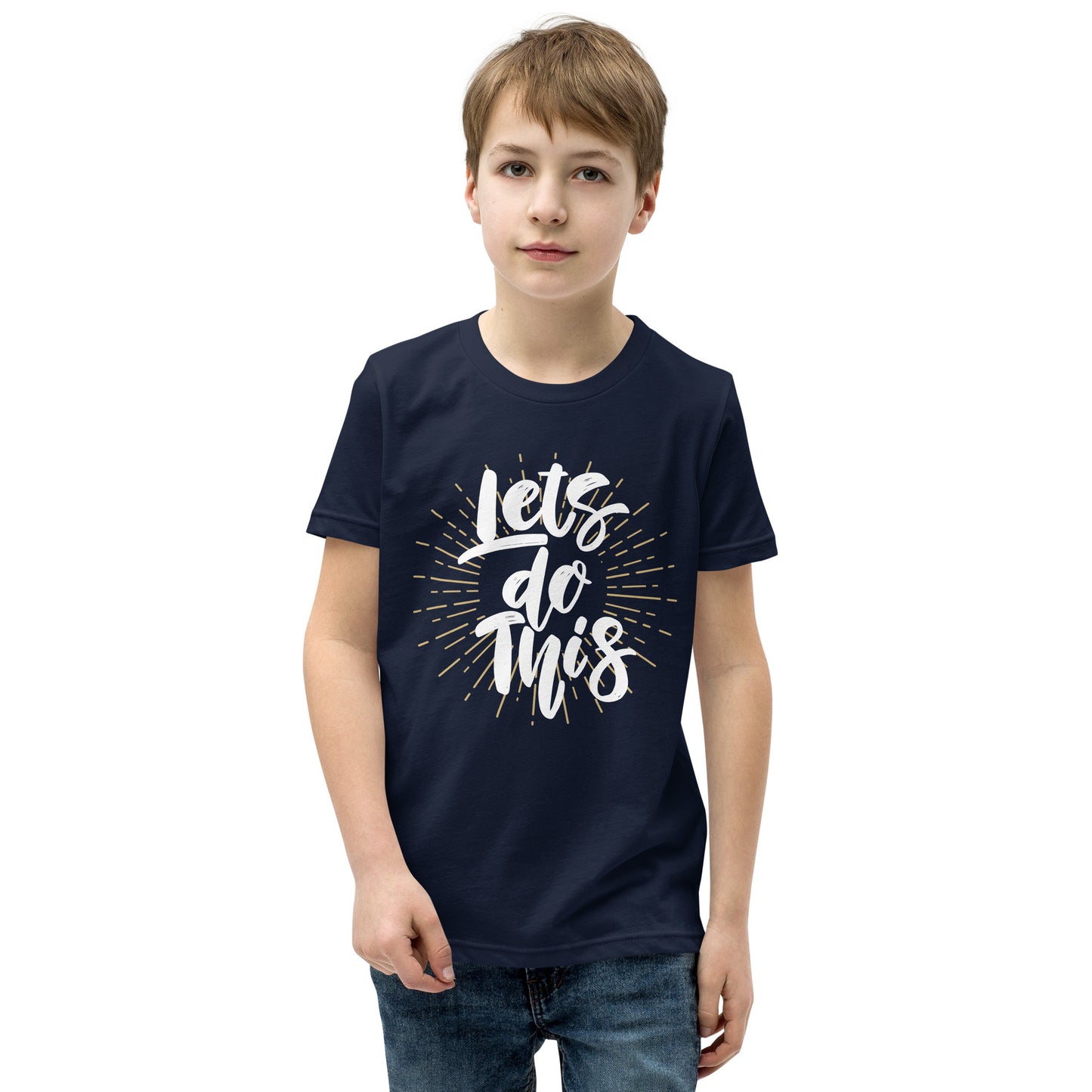 Inspirational Message Let’s Do This Youth Short Sleeve T-Shirt-Youth T-shirt-PureDesignTees