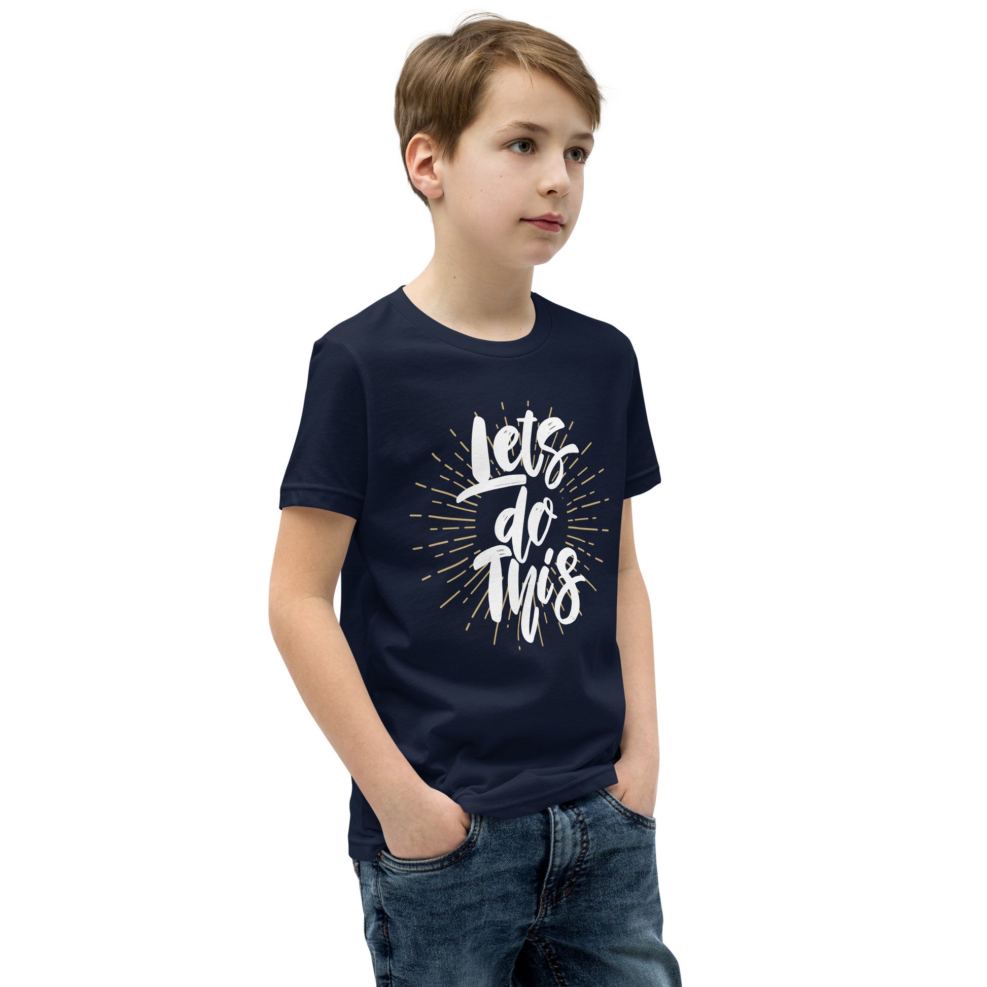 Inspirational Message Let’s Do This Youth Short Sleeve T-Shirt-Youth T-shirt-PureDesignTees