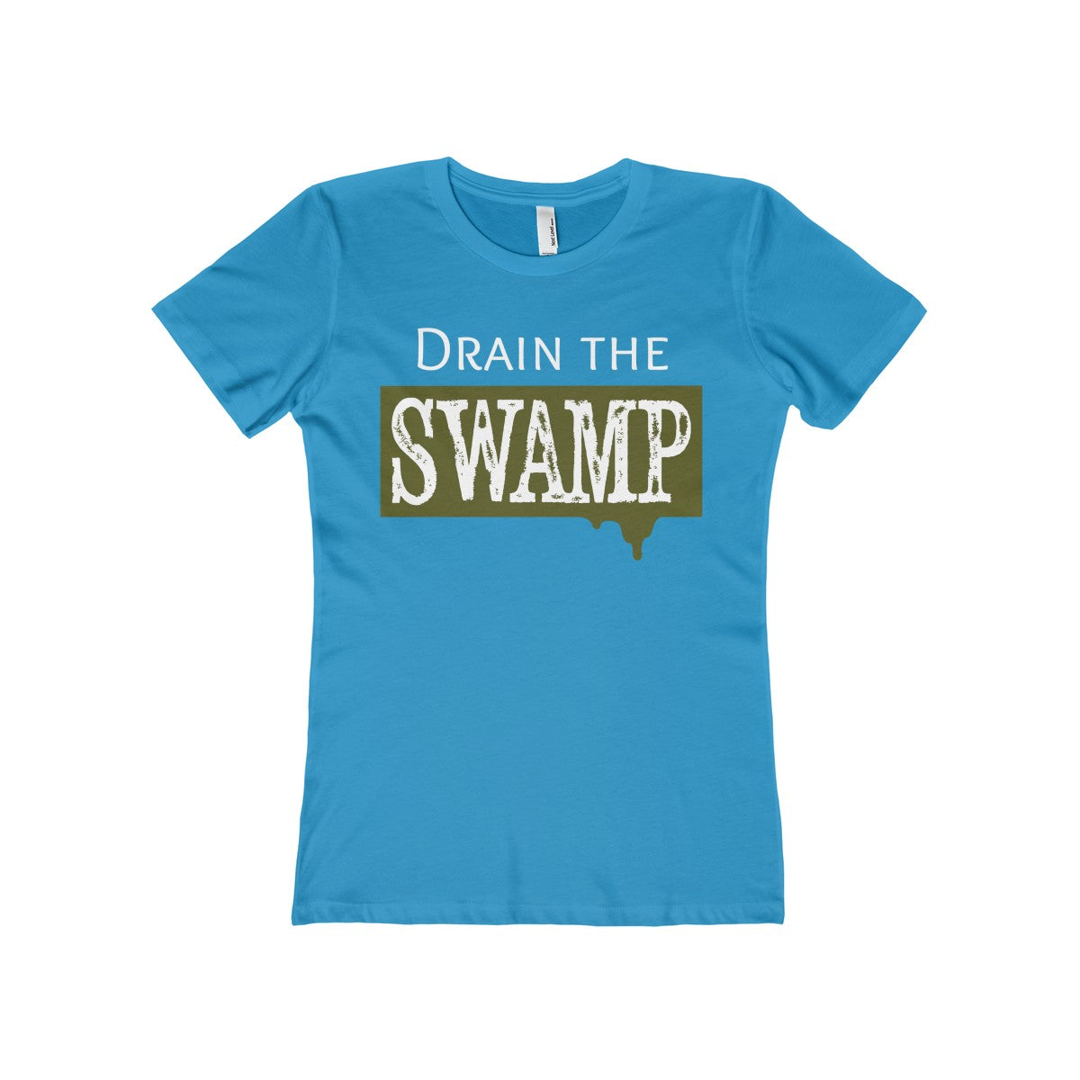 Drain the Swamp Women's The Boyfriend Tee-T-Shirt-PureDesignTees