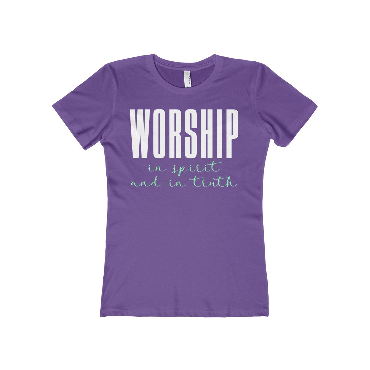 Worship in Spirit and Truth Women's The Boyfriend Tee-T-Shirt-PureDesignTees