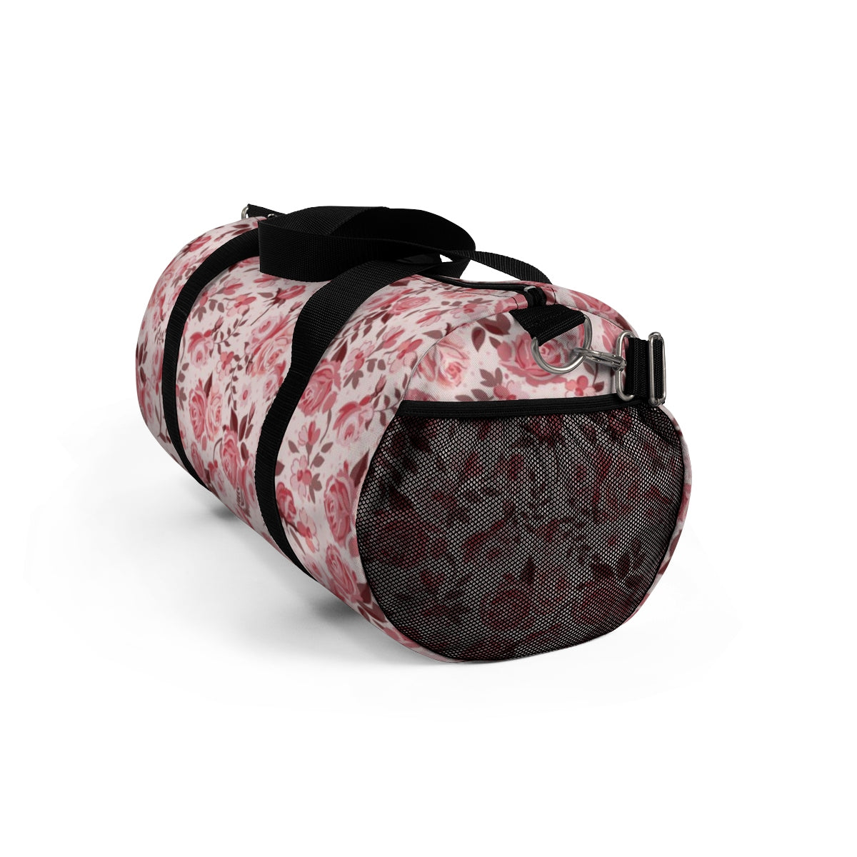 Pink Floral Duffle Bag-Bags-PureDesignTees