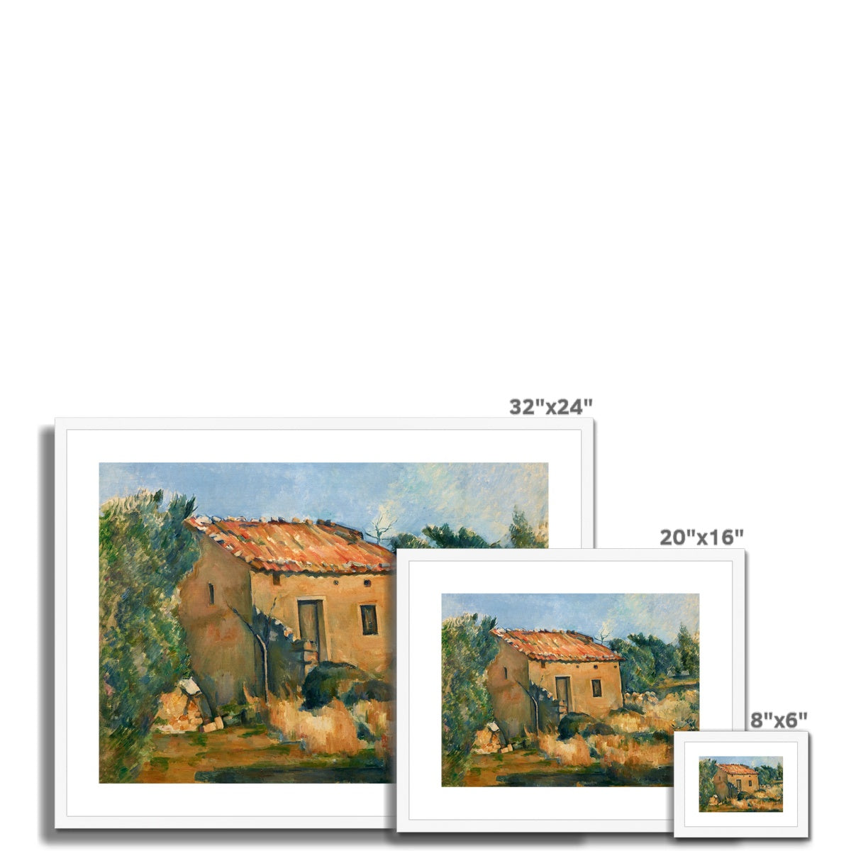 Abandoned House by Paul Cézanne Framed & Mounted Print-Fine art-PureDesignTees