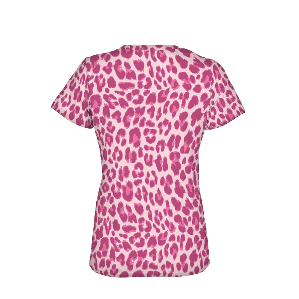 Animal Print Pink Combo Women's Tee-cloth-PureDesignTees