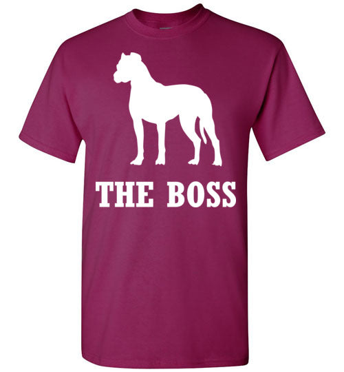 Boxer is the Boss Dog Lover Short-Sleeve T-Shirt-T-Shirt-PureDesignTees