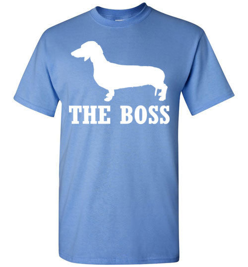 Dachshund is the Boss Short-Sleeve T-Shirt-PureDesignTees