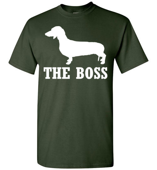 Dachshund is the Boss Short-Sleeve T-Shirt-PureDesignTees